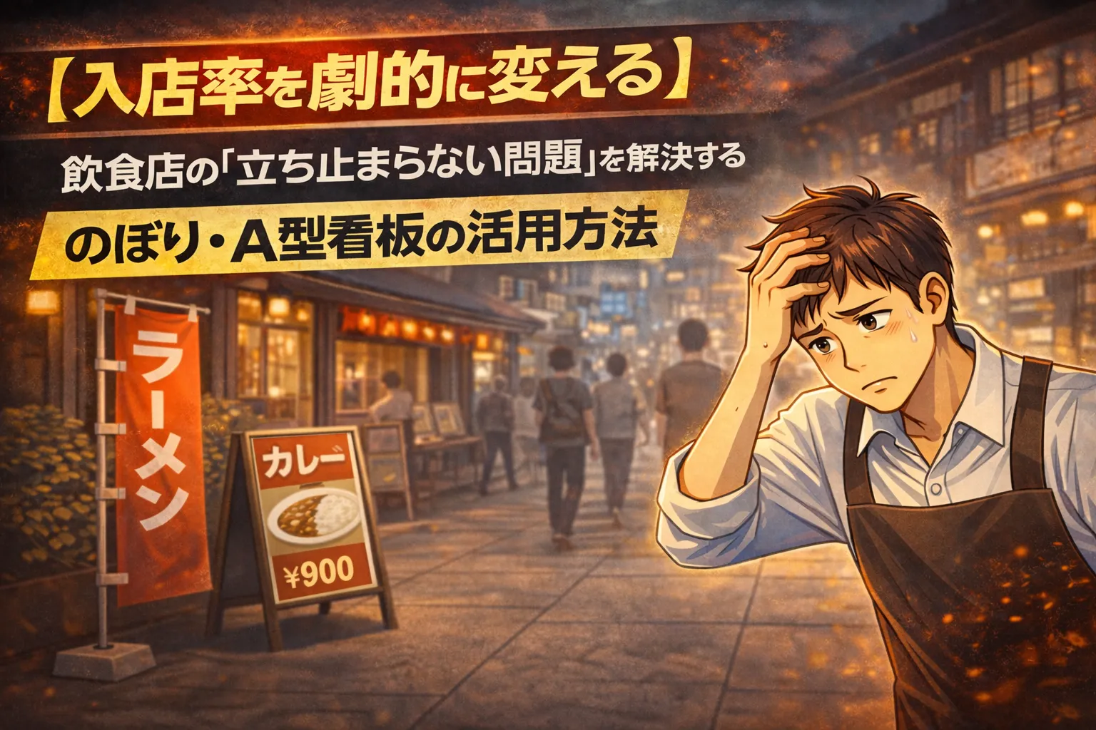 のぼり・A型看板の正しい使い方