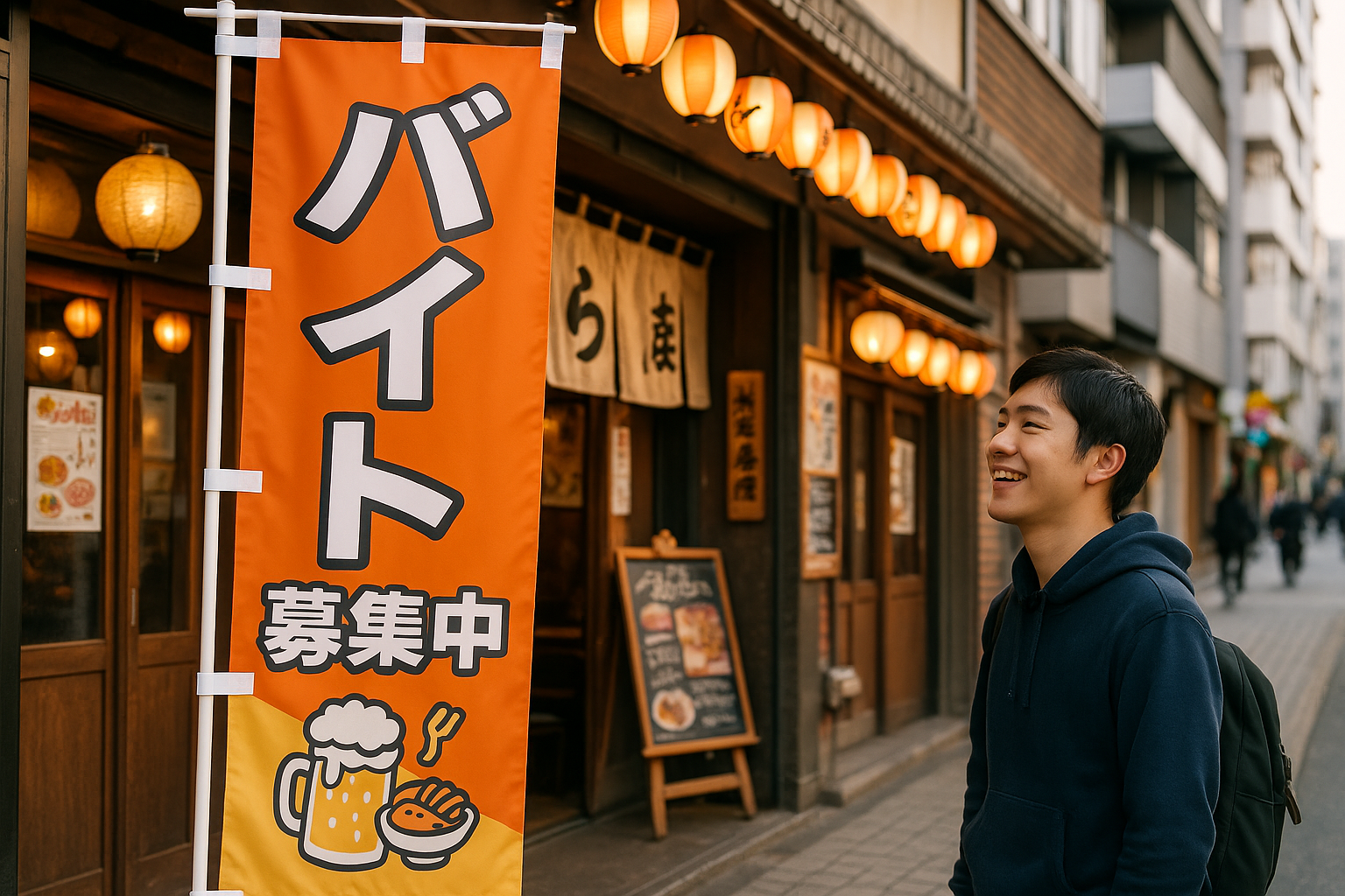 居酒屋アルバイト募集のぼり