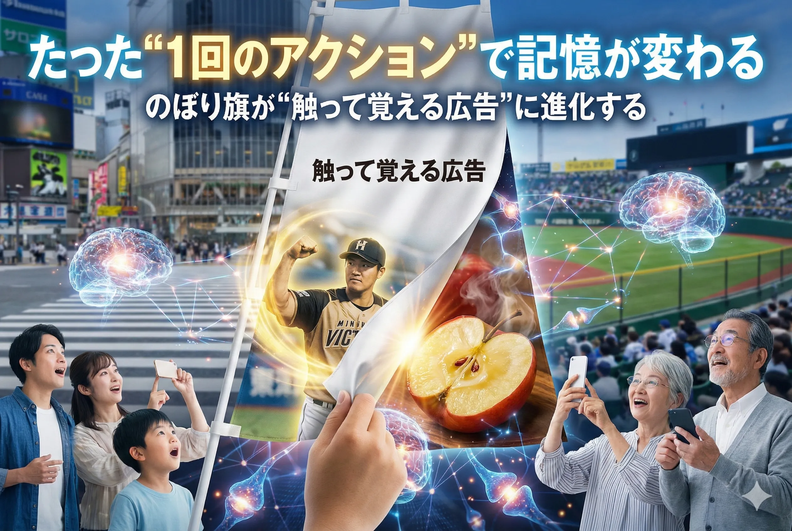 のぼり旗が“触って覚える広告”に進化する理由