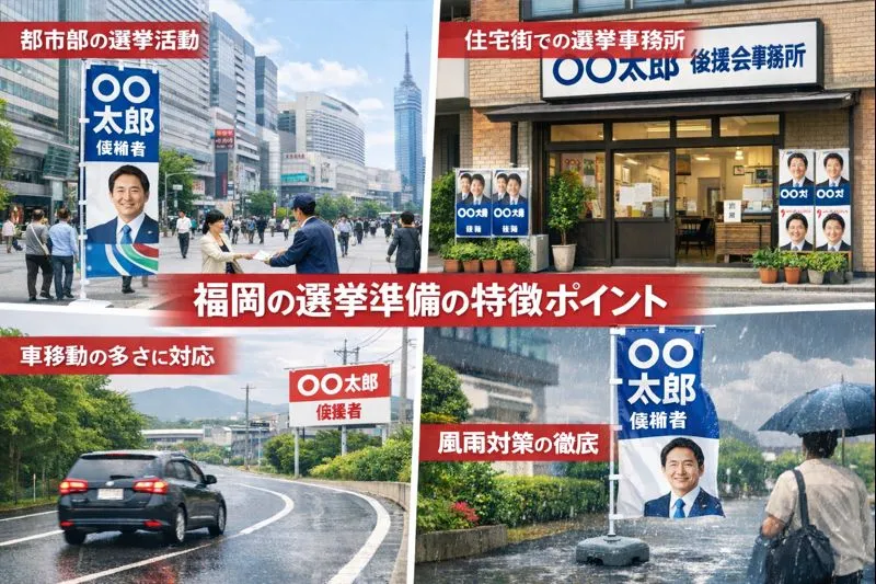 福岡で選挙のぼり・選挙用品を準備するなら