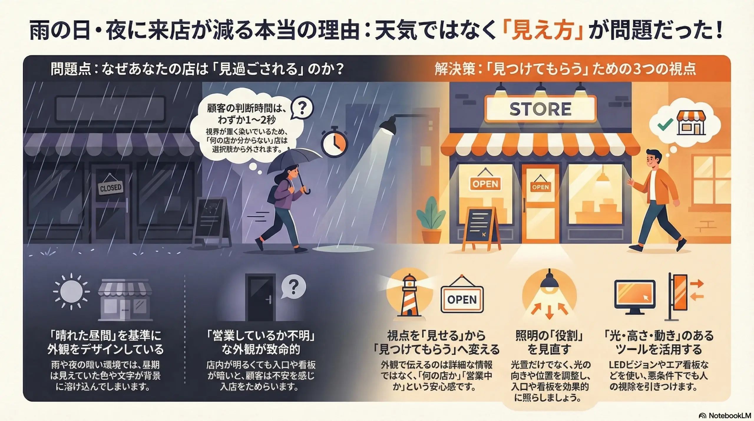 雨の日・夜に店に入らない本当の理由